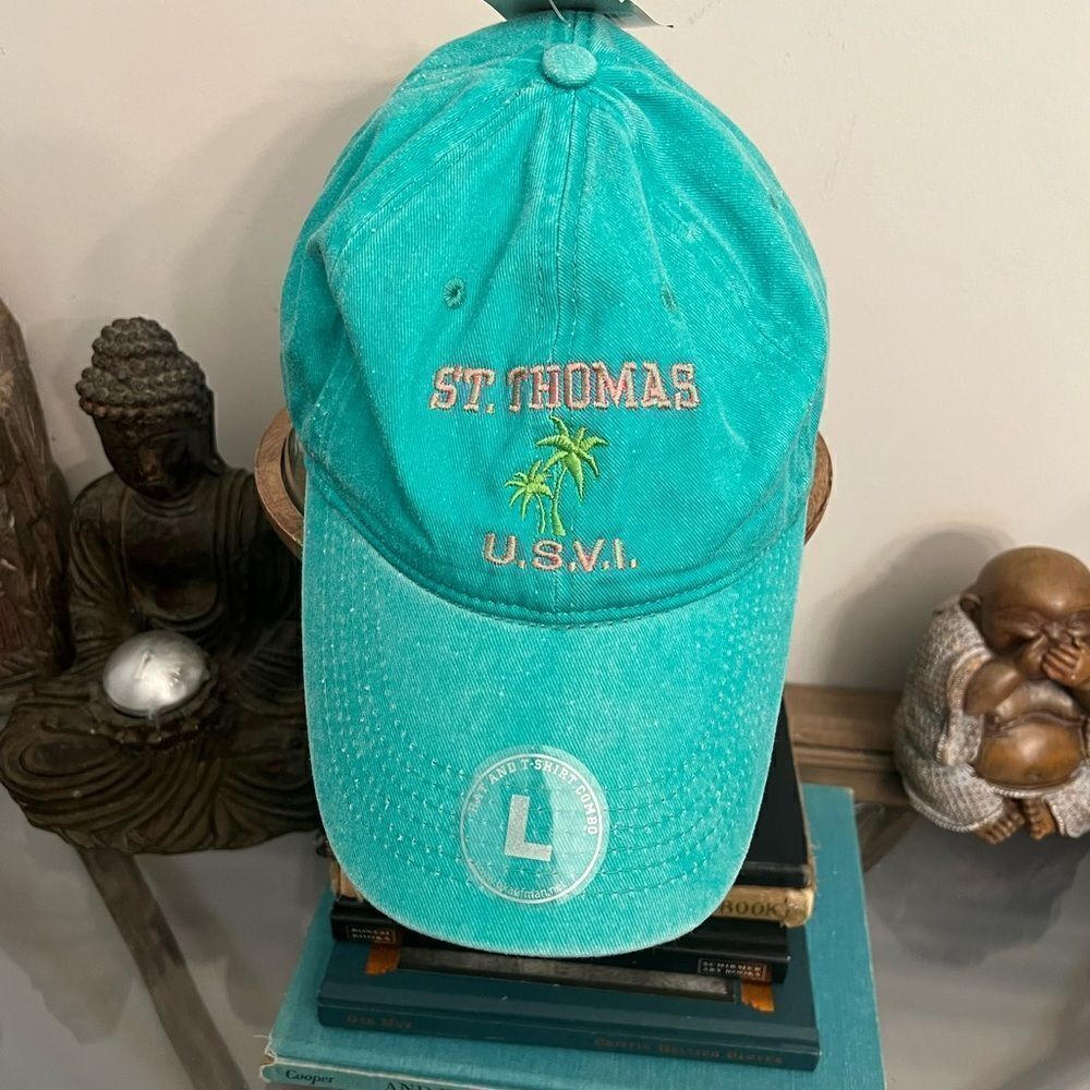 NWT At Thomas Virgin Islands mineral wash adjustable hat.